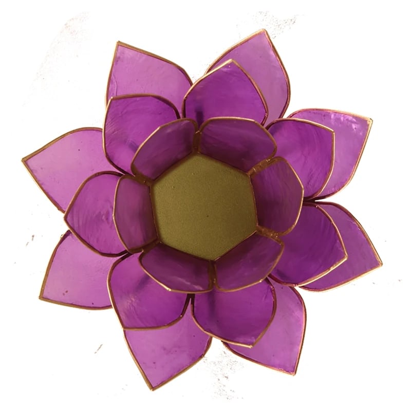 Lotus kynttilälyhty - violetti - Image 2